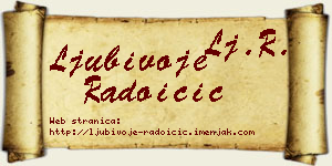 Ljubivoje Radoičić vizit kartica
